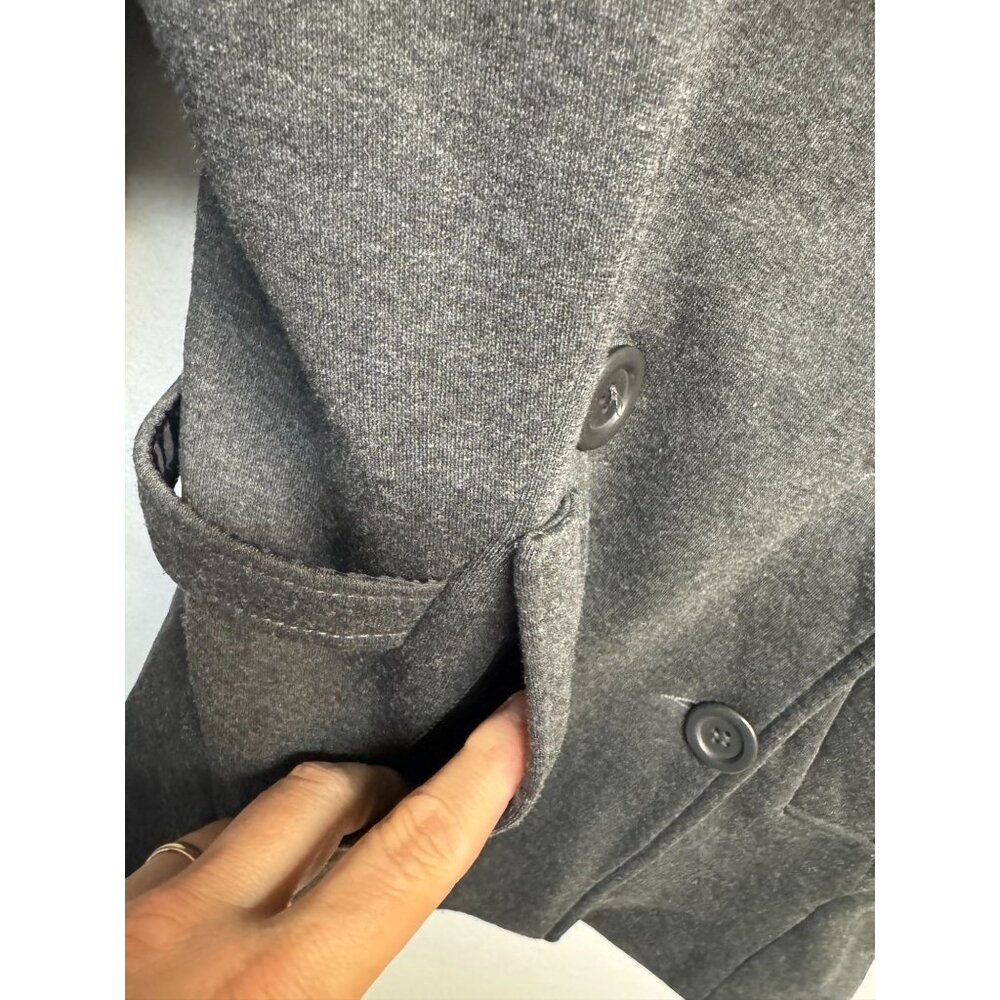 Jou Jou Womens Gray Double-Breasted Peacoat With Button Details Medium - Picture 8 of 8